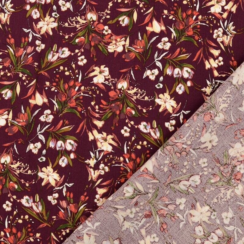 Blumen Popeline Stretch