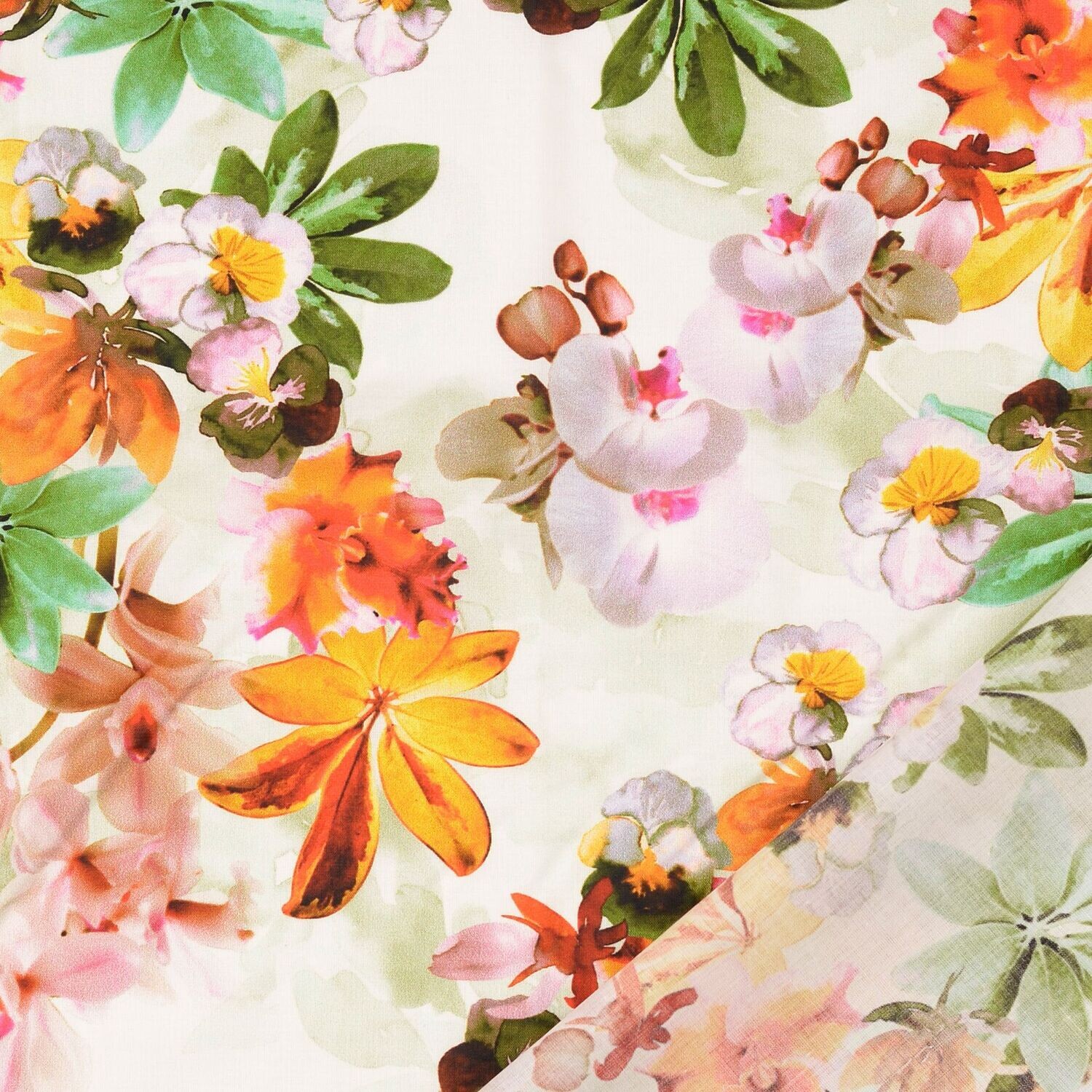 Baumwoll Voile Orchidee