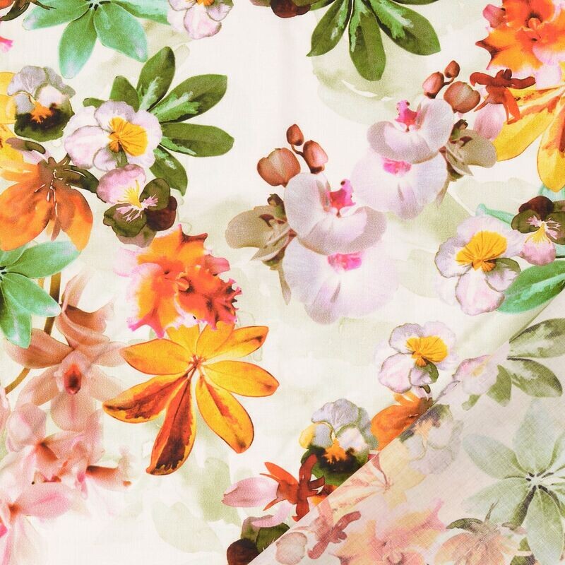 Baumwoll Voile Orchidee
