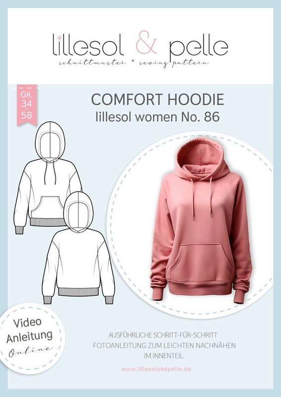Papierschnittmuster Comfort-Hoodie No. 86 Papierschnittmuster Comfort-Hoodie No. 86