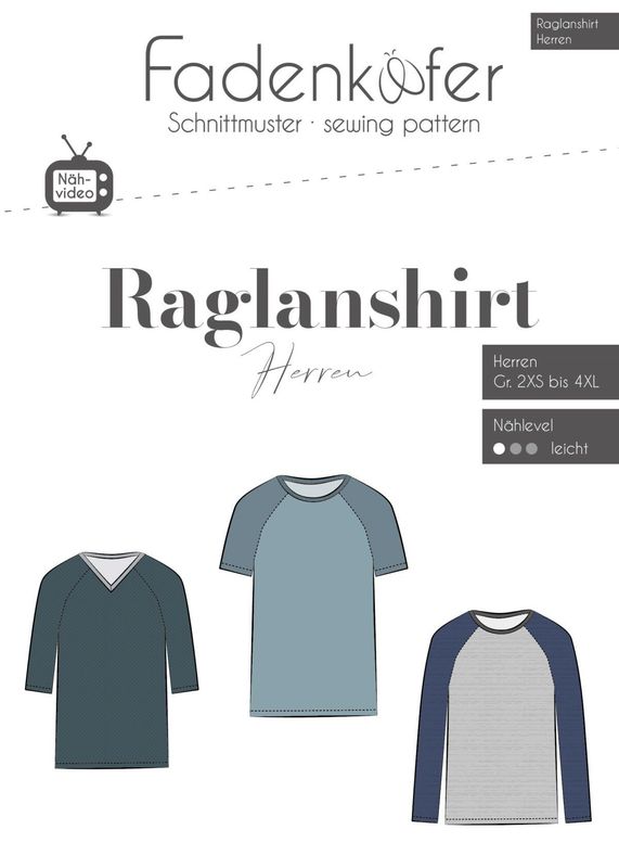 Schnittmuster Raglanshirt Herren