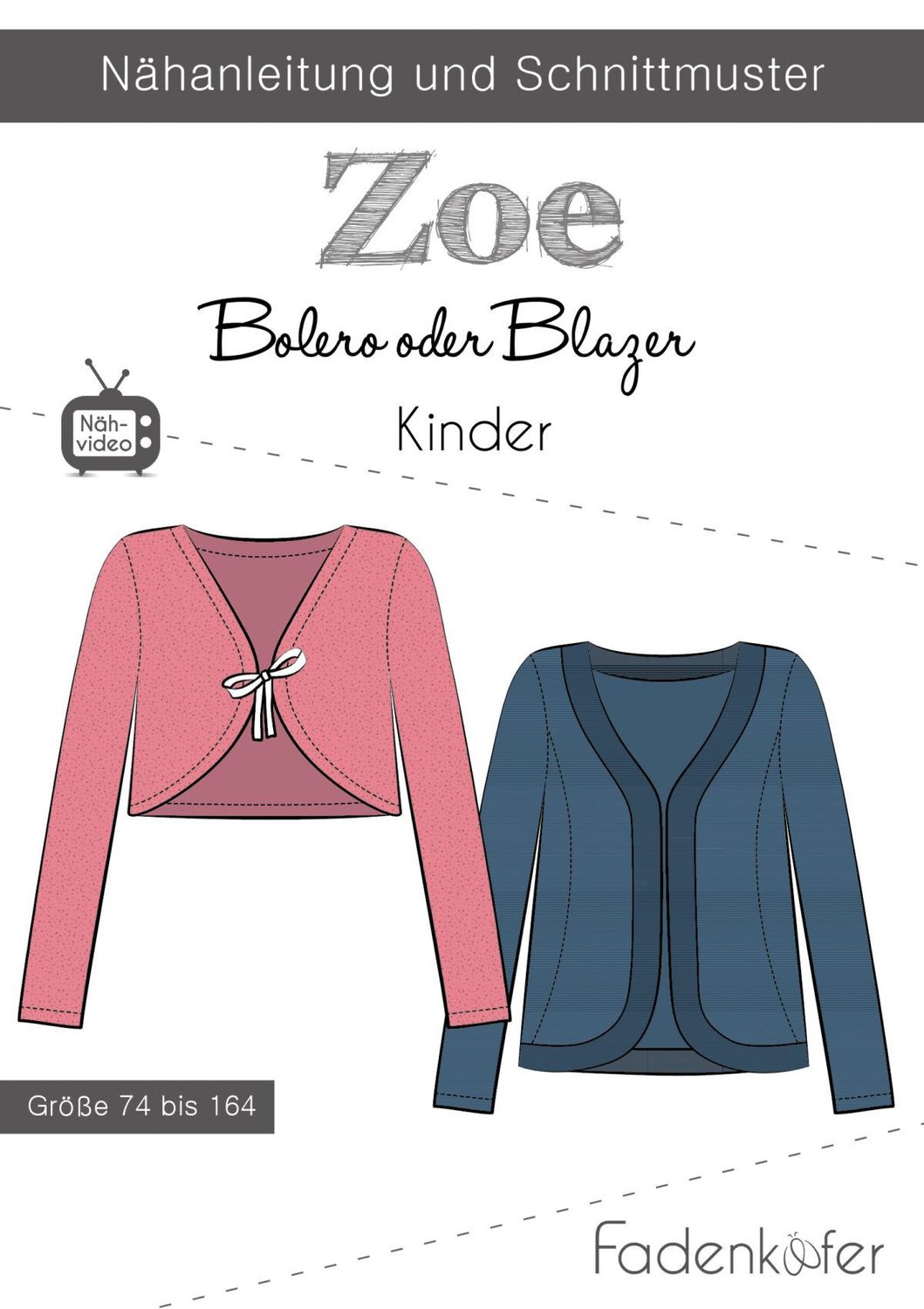 Schnittmuster Jacke Zoe Kinder Schnittmuster Jacke Zoe Kinder