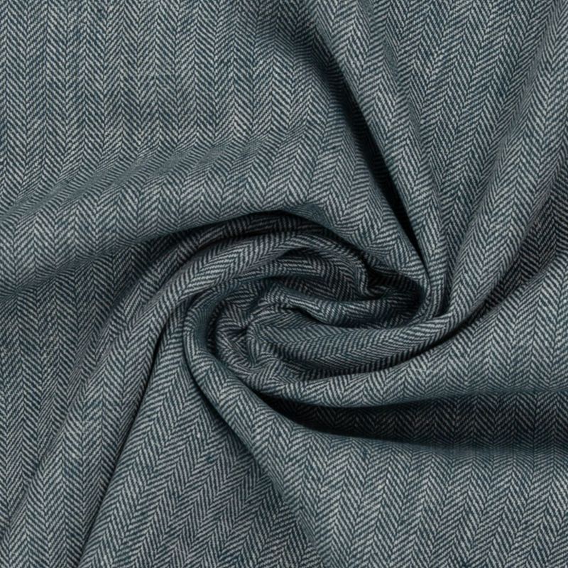 Baumwoll Leinen Fischgrät