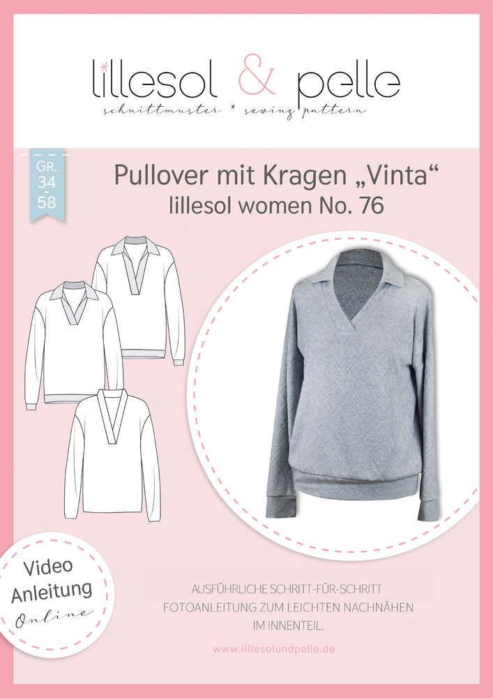 Papierschnitt Pullover mit Kragen Vinta No. 76 Papierschnitt Pullover mit Kragen Vinta No. 76