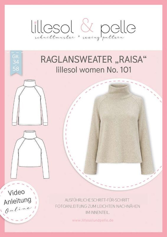 Papierschnitt Raglansweater Raisa No.101 Damen Papierschnitt Raglansweater Raisa No.101 Damen