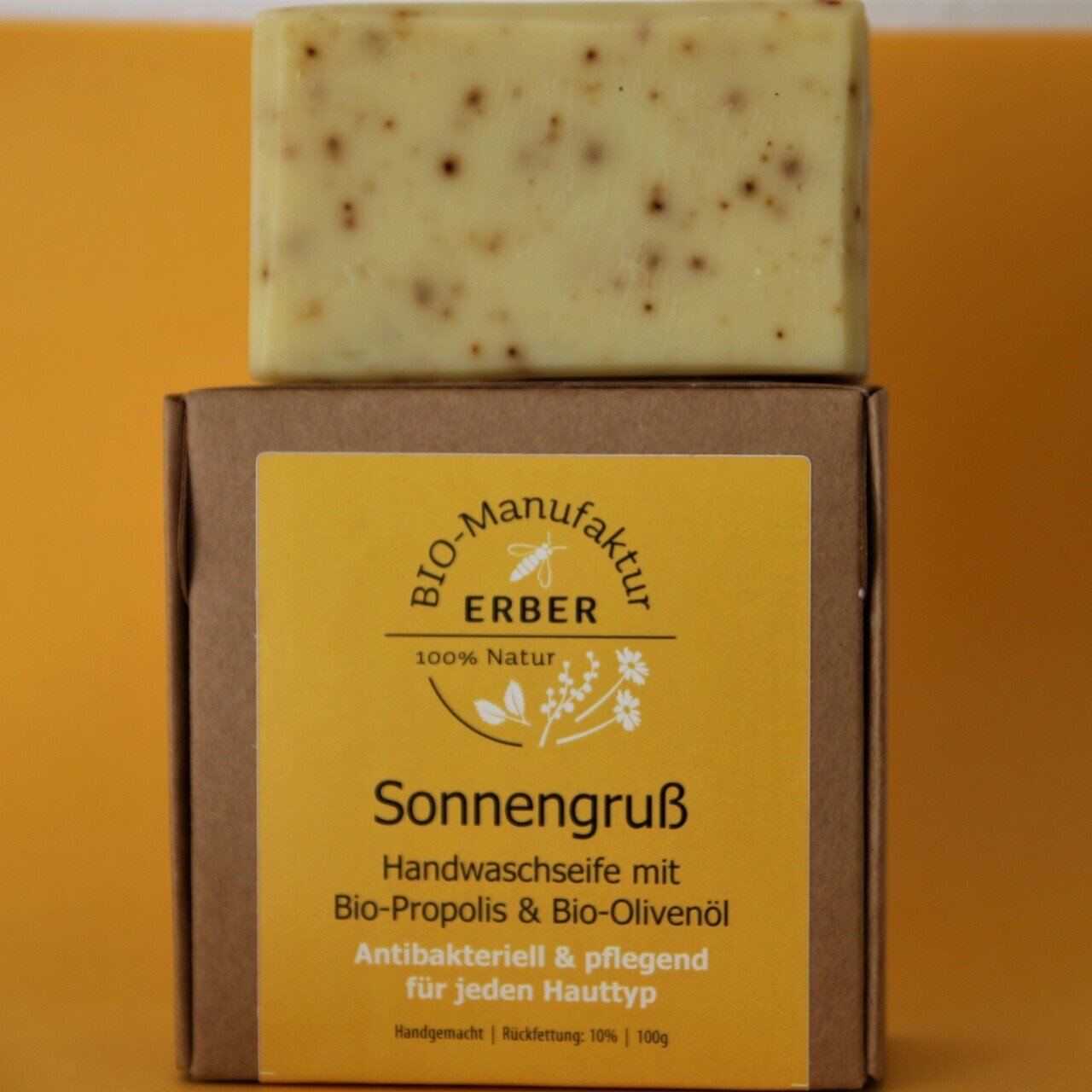 "Sonnengruß" Handwaschseife mit Bio-Propolis 100g