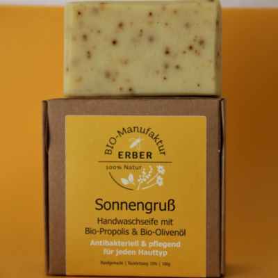 "Sonnengruß" Handwaschseife mit Bio-Propolis 100g