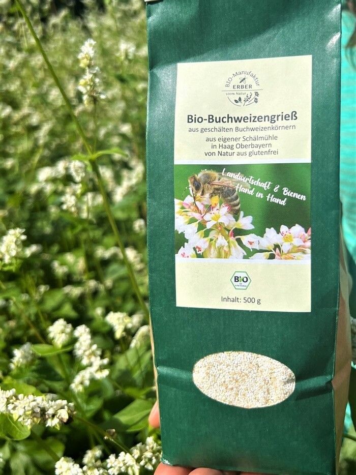 Bio-Buchweizengrieß glutenfrei 500 g  - perfekt für einen Frühstücksbrei ohne Kochen und ohne Milch!