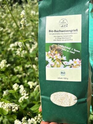 Bio-Buchweizengrieß glutenfrei 500 g  - perfekt für einen Frühstücksbrei ohne Kochen und ohne Milch!