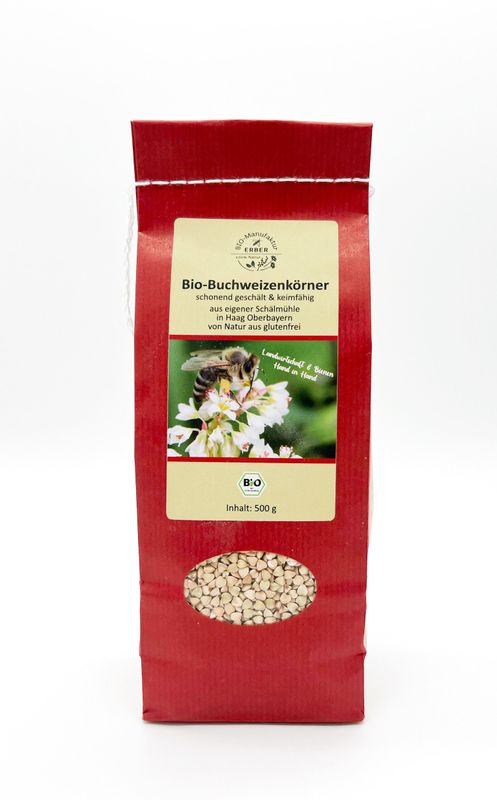 Bio-Buchweizenkörner geschält 500 g - glutenfrei, keimfähig Bio-Buchweizenkörner geschält 500 g - glutenfrei, keimfähig