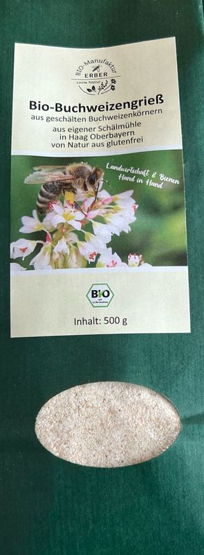 Bio-Buchweizengrieß glutenfrei 500 g - perfekt für einen Frühstücksbrei ohne Kochen und ohne Milch! Bio-Buchweizengrieß glutenfrei 500 g - perfekt für einen Frühstücksbrei ohne Kochen und ohne Milch!