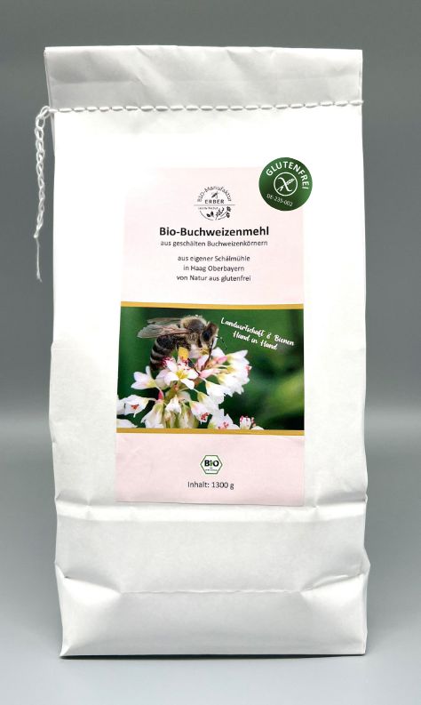 Bio-Buchweizenmehl 1300 g -   Bio-Buchweizenmehl 1300 g -  "glutenfrei" zertifiziert , perfekt für leckere Pfannkuchen!