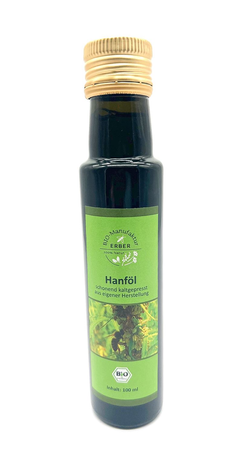 Bio-Hanföl 100 ml - regional aus Oberbayern-Demeter Landwirtschaft Bio-Hanföl 100 ml - regional aus Oberbayern-Demeter Landwirtschaft