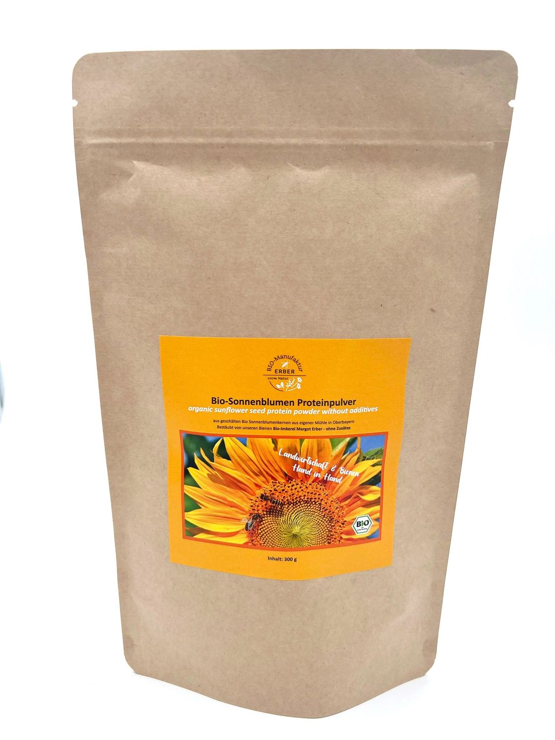 Bio-Sonnenblumenprotein 300 g - regional -aus deutschen Bio- Sonnenblumenkerne, Demeter und Naturland Landwirtschaft Bio-Sonnenblumenprotein 300 g - regional -aus deutschen Bio- Sonnenblumenkerne, Demeter und Naturland Landwirtschaft