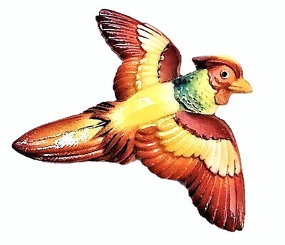 A LARGE SIZE ARITA PORCELAIN BIRD IN FLIGHT