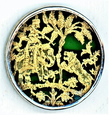 MEDIUM GOLD INLAYED GLASS PICTORIAL FROM THE MOTIWALA STUDIOS