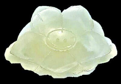 LARGE HIGH RELIEF CARVED JADE BUTTON