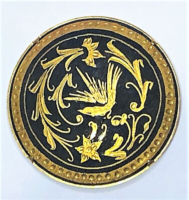 A LARGE DAMASCENE BUTTON BY MARIO