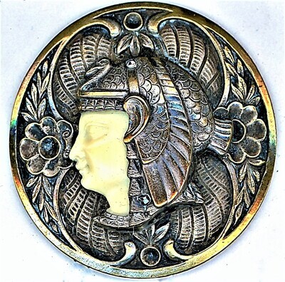 A RARE 19TH CENTURY LARGE IVOROID BUTTON