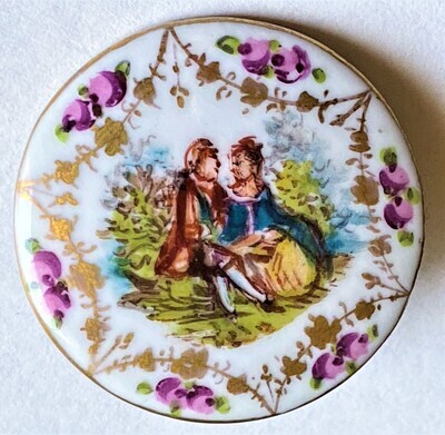 A LARGE SIZE HAND PAINTED PORCELAIN FROM DRESDEN