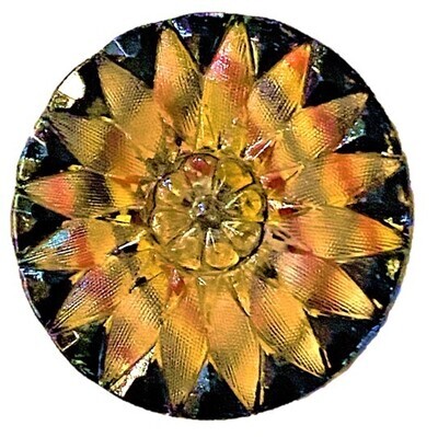 STUNNING AND COLORFUL 19TH CENTURY LACY GLASS BUTTON
