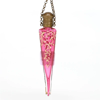 Perfume Bottle, Cased Bohemian Cranberry Art Glass