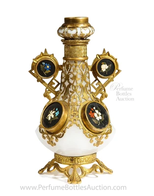 19th c. Palais Royal Perfume Bottle, Opaline glass,
