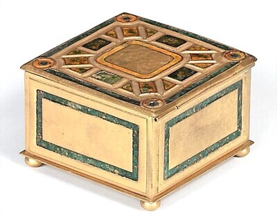 Louis C. Tiffany Furnaces bronze Favrile box