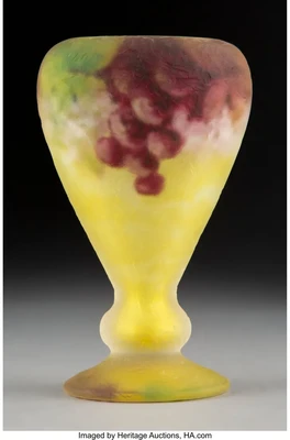 Pairpoint Ambero Reverse Painted Glass Vase