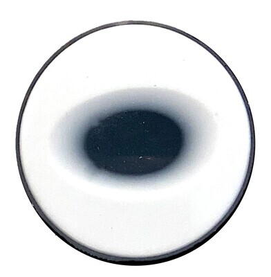 A LARGE SIZE DIVISION ONE SHEET OVERLAY BLACK GLASS BUTTON.