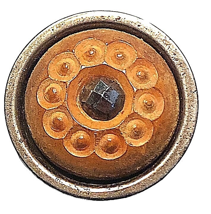 A SCARCE MEDIUM SIZE 19TH CENTURY STEEL CUP WITH VEGETABLE IVORY.