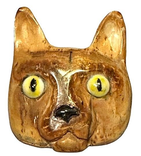 A COOL CARVED REALISTIC STUDIO CAT HEAD!