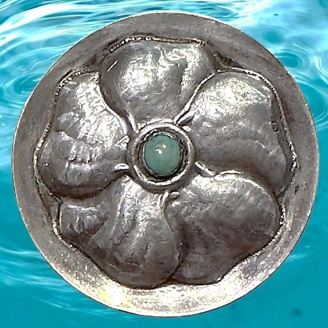 A large Arts and Crafts silver button signed &quot;Cymric&quot;!
