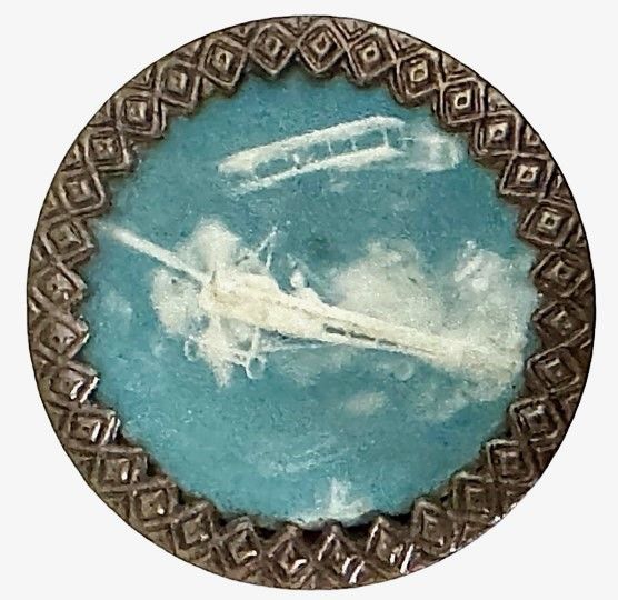 Very Rare 19th century 2 Airplane Button!!