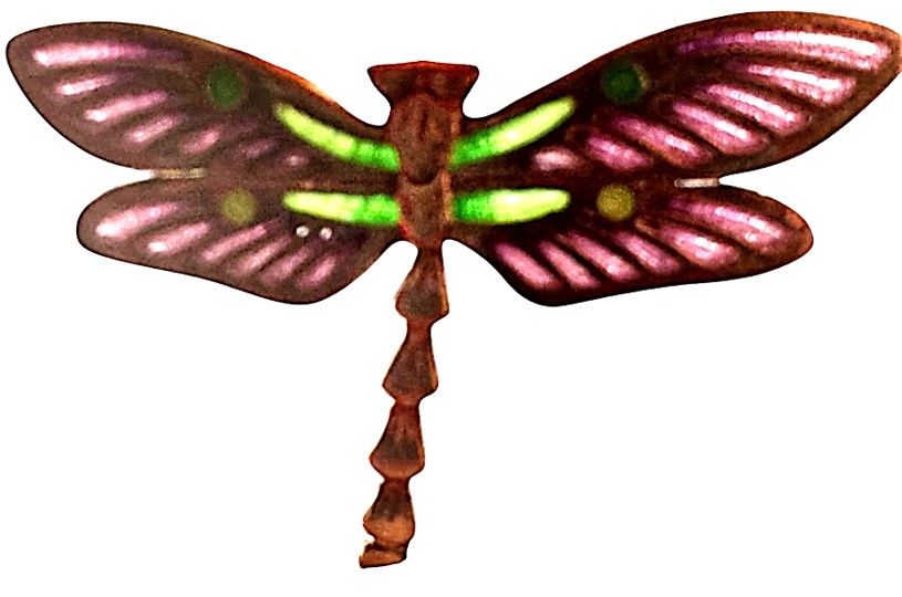 Plique A Jour Dragonfly Button!