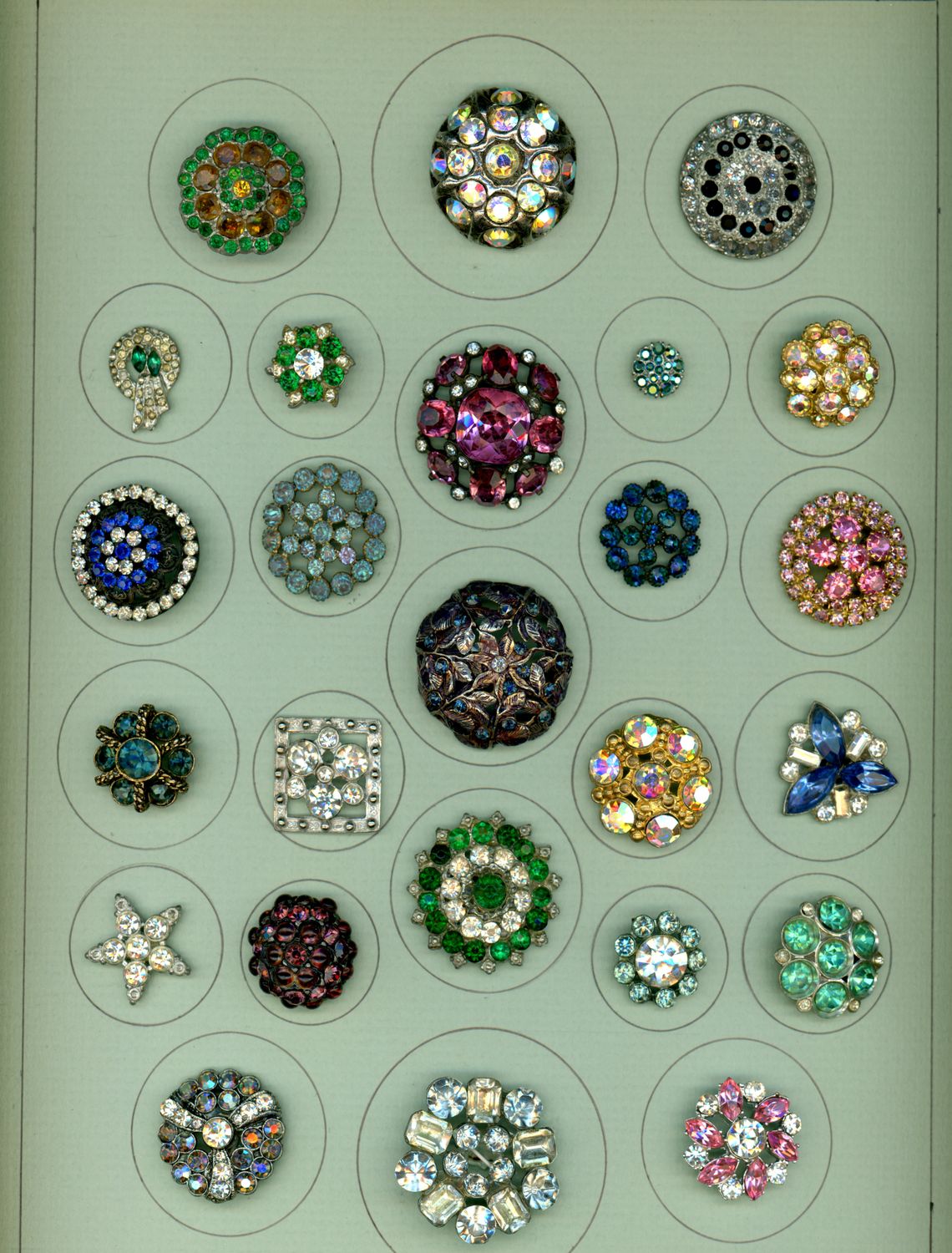 A card of Jeweled including shapes!