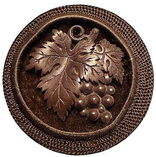 A very rare 19th century pictorial fabric button!