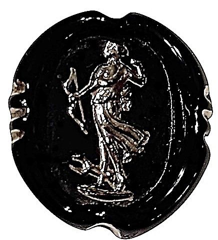 A large 20th century pictorial Bimini Glass button!
