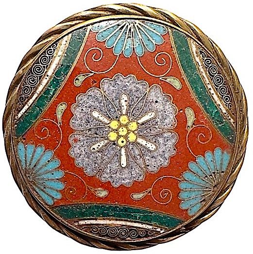 A large size Japanese enamel button!