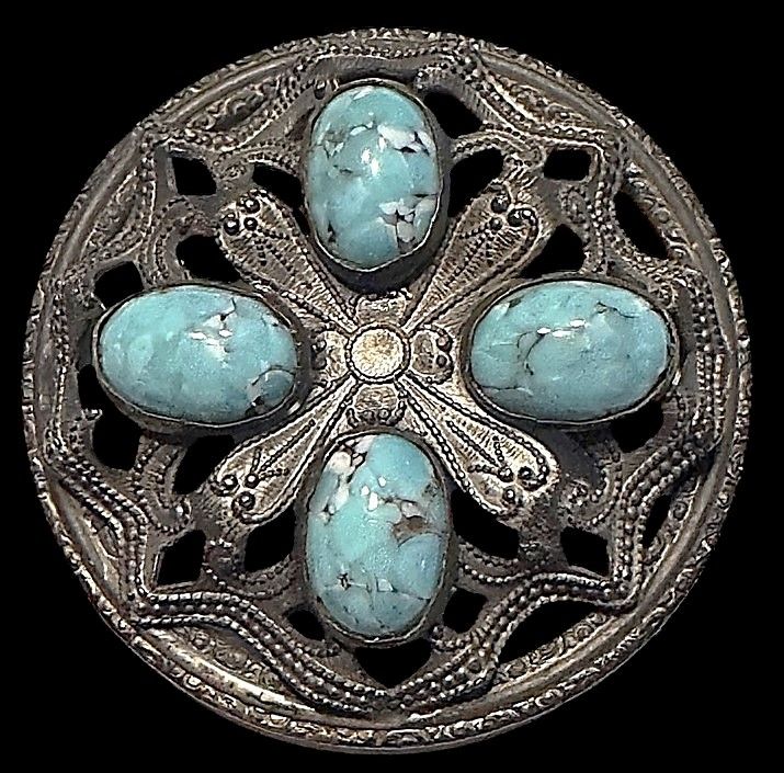 A late 19th Century GAY 90 jeweled button!