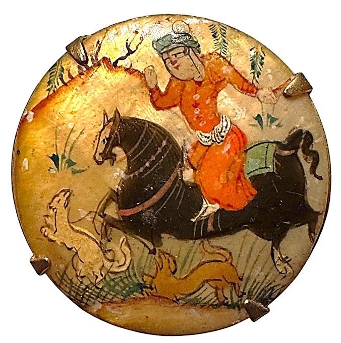 A nicely crafted large Persian pearl painting.