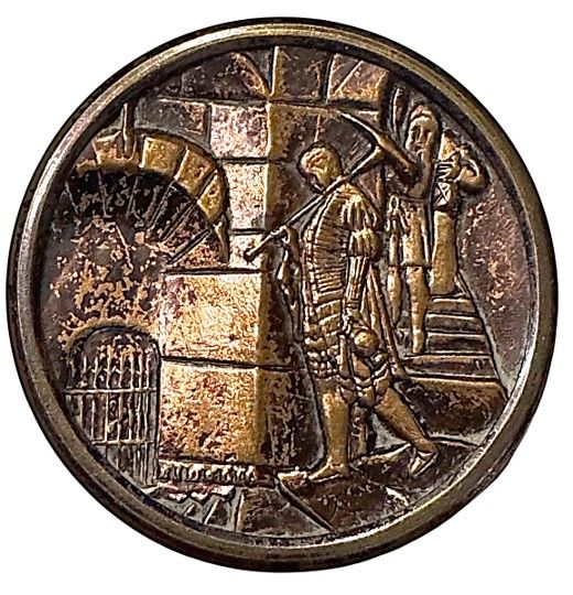 A very RARE 19th century brass pictorial button!