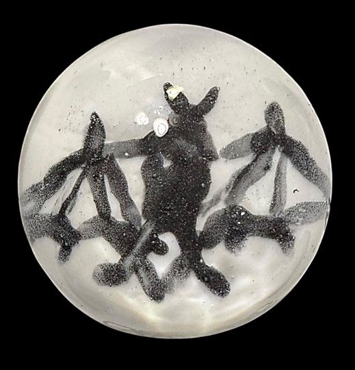 A 20th century Paperweight glass button by Lowell Calkins!