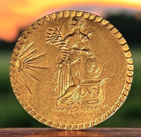 A very RARE 18th century Copper Pictorial Button!