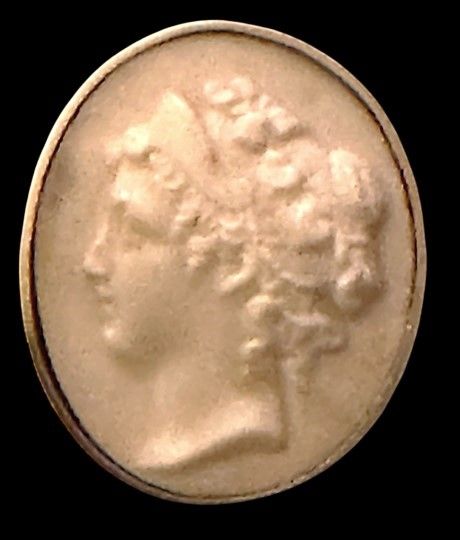 A division one hand carved natural material button!