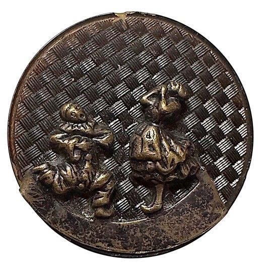 A division one large size horn pictorial button!