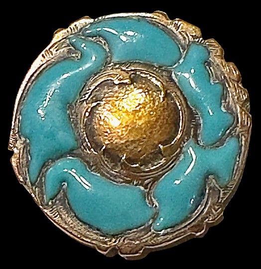 An Arts and Crafts era Plique A Jour Button!