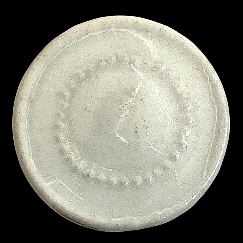 A rare 18th Century SMALL size backmarked Royal Copenhagen porcelain button!