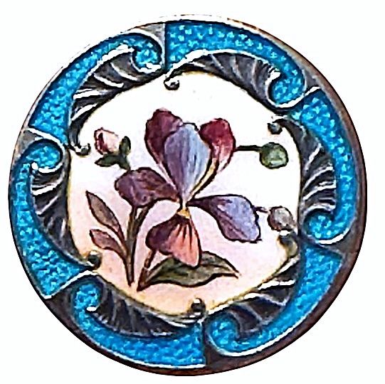 One of several wonderful pictorial enamel buttons