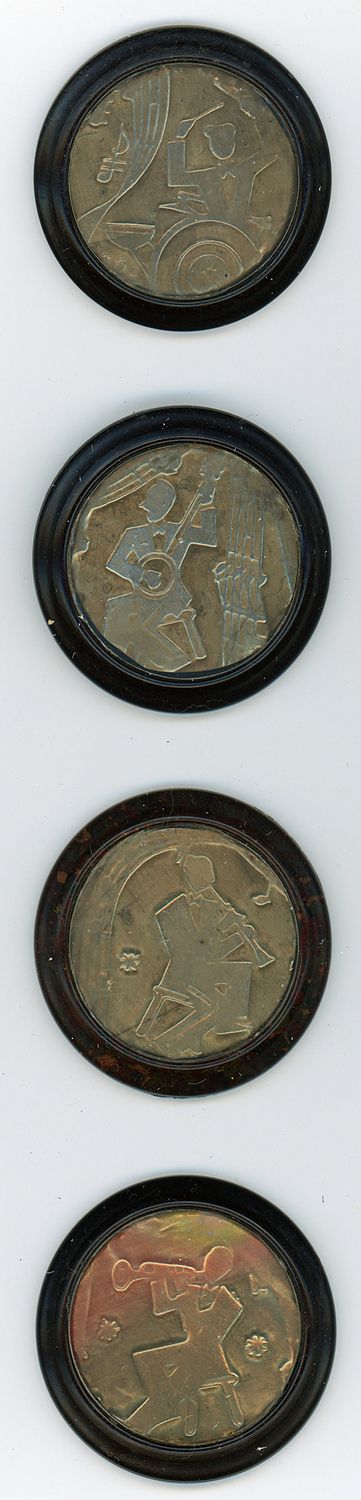 A Set of British Bakelite Buttons,